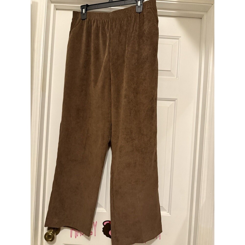 Alfred Dunner Women’s Brown Dress Pants Sz 16 Casual Classic Retro
